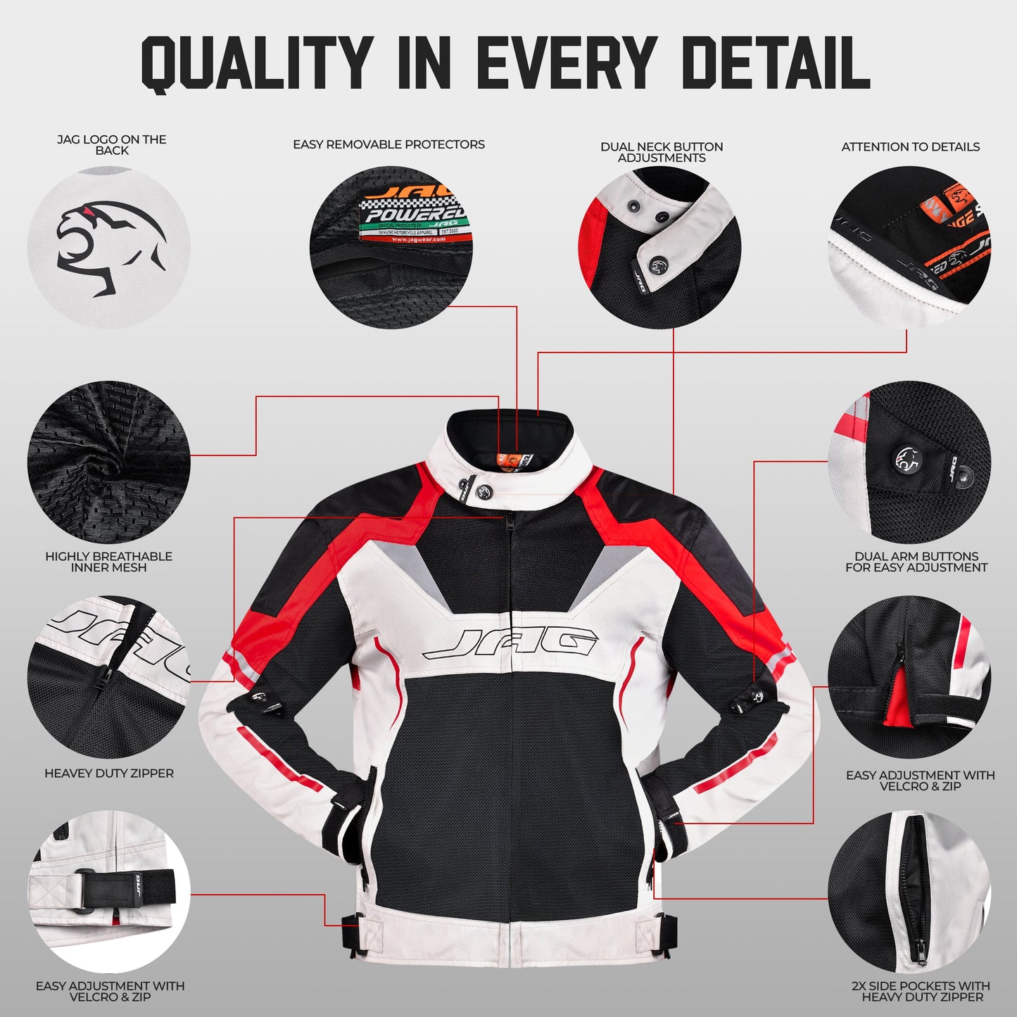 Chaqueta de moto Horizon | Chaqueta protectora con certificación CE