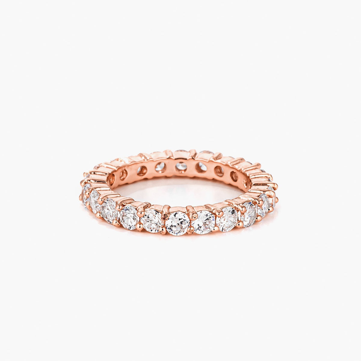 Caroline 4.1ct CZ Rose Gold Plated Classic Eternity Band