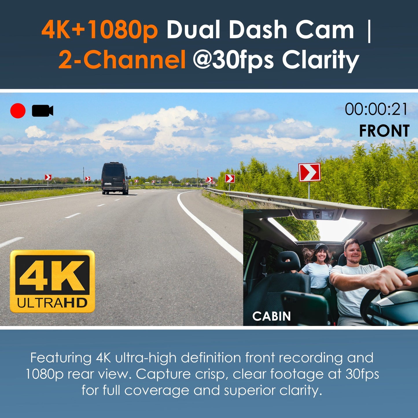 Cámara de salpicadero 4K Rexing R316 con Wi-Fi y GPS