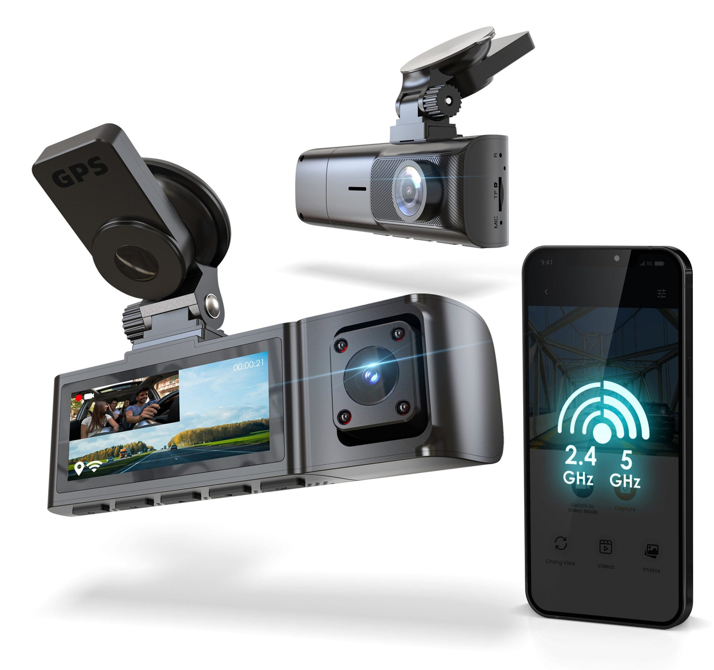 Cámara de salpicadero 4K Rexing R316 con Wi-Fi y GPS