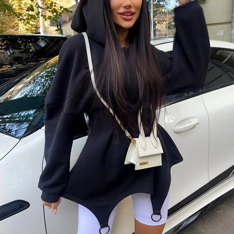 Loose-fitting Hooded Dress for Women's Fashion