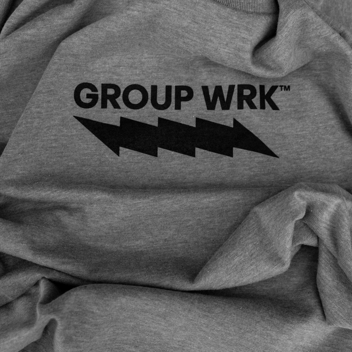 Camiseta con Logo Group Wrk - Gris Jaspeado