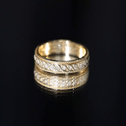 Lab Grown Diamond Designer Wedding Band Ring