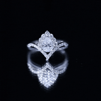 Pear Shaped Moissanite Designer Engagement Ring For Women