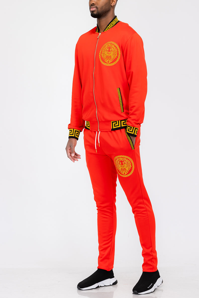 Conjunto deportivo de cabeza de león para hombre