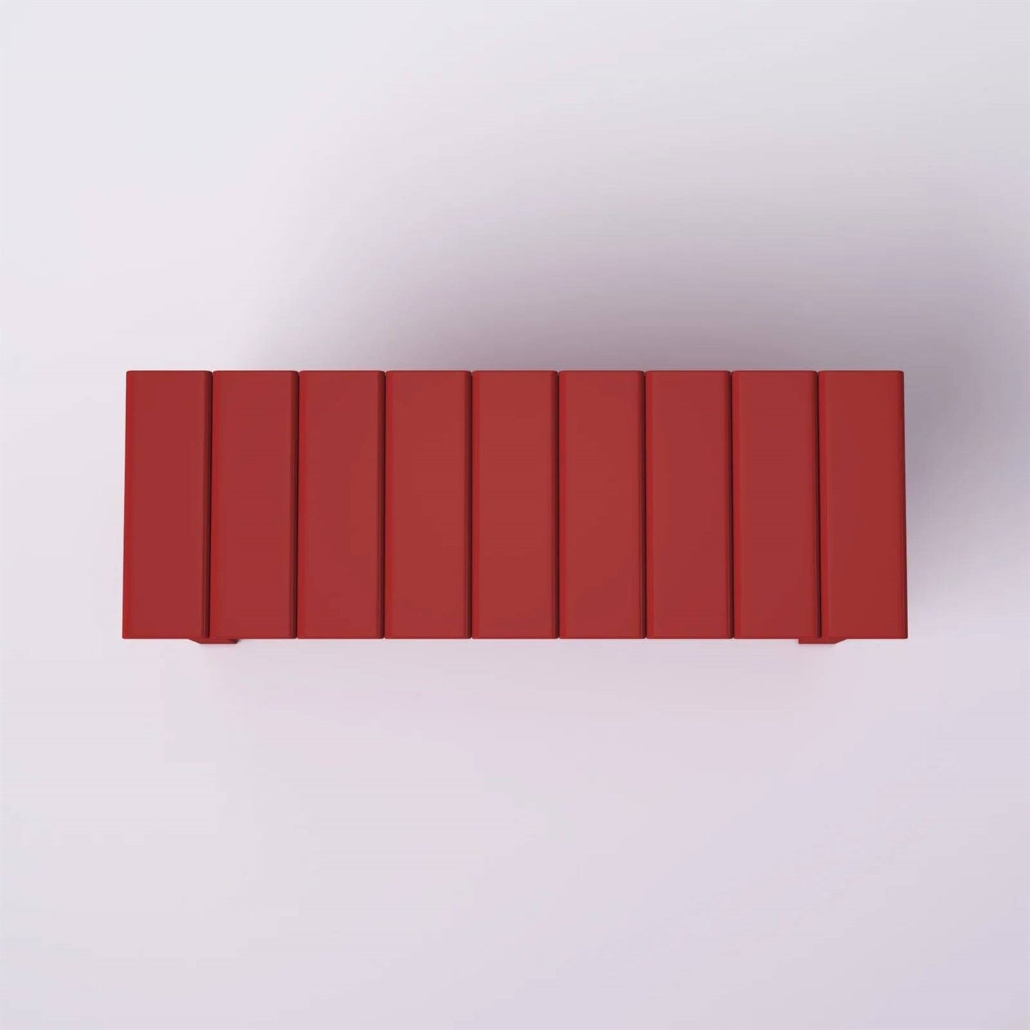 Banco Zapatero de Almacenamiento de 2 Estantes de Madera Roja para Entrada o Armario