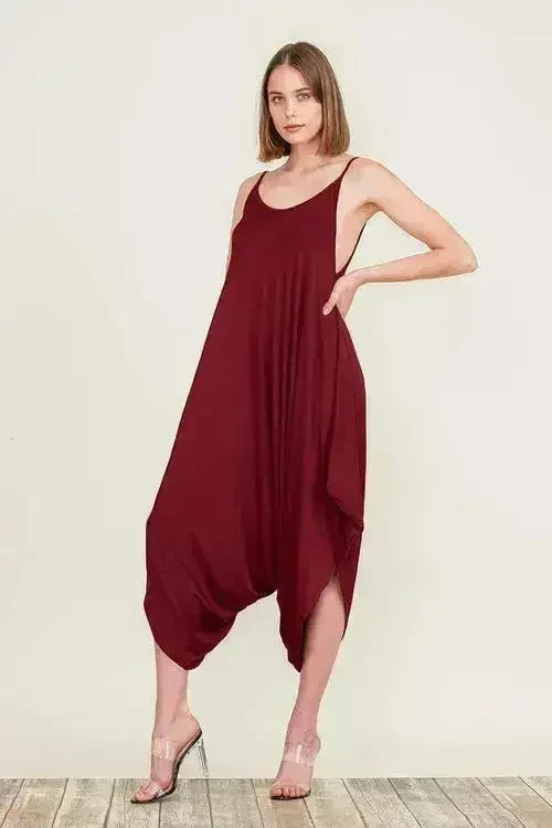 Harem Jumpsuit Romper – Chic & Versatile One-Piece | Breathable Rayon