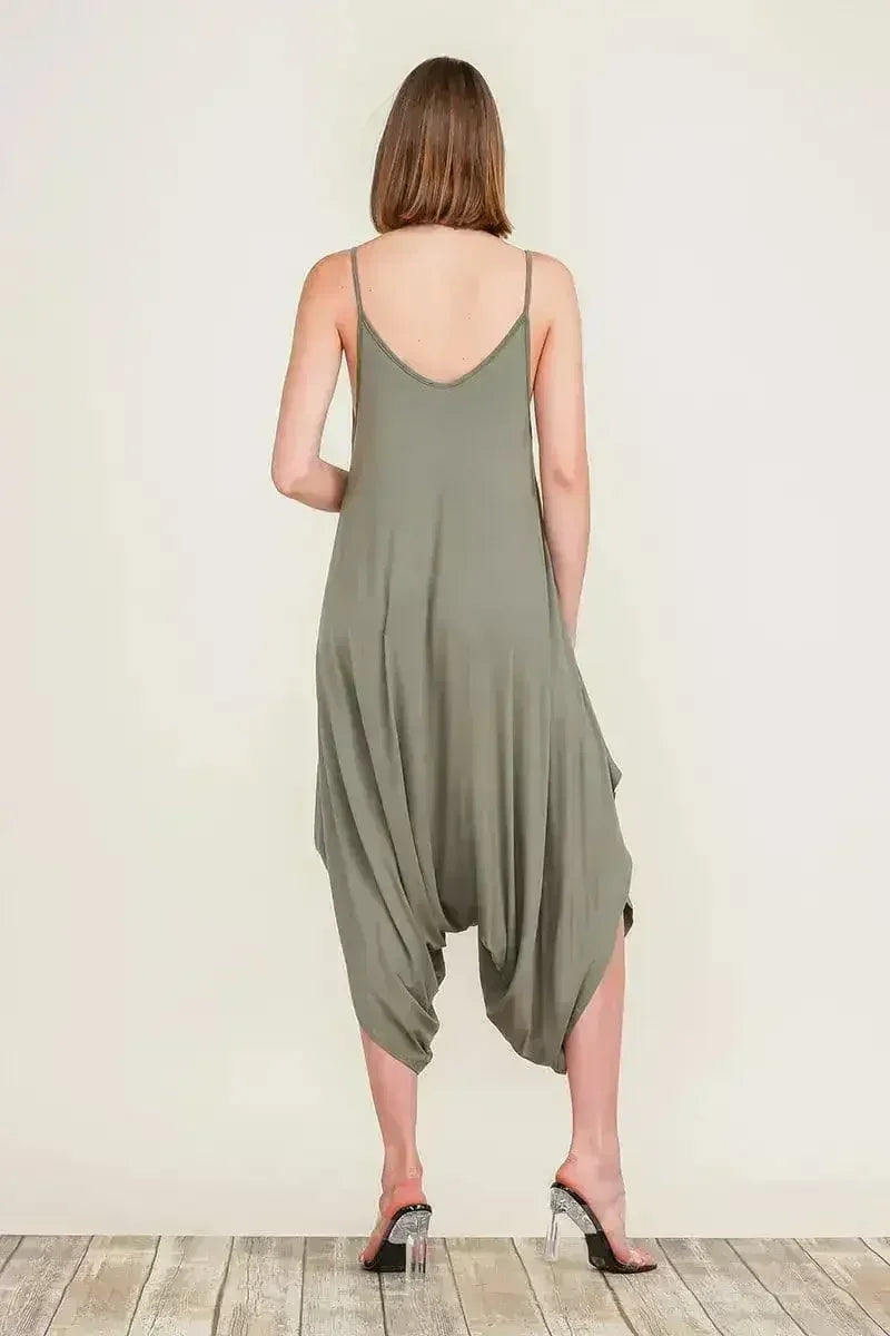 Harem Jumpsuit Romper – Chic & Versatile One-Piece | Breathable Rayon