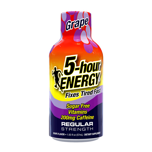 24 Pack 5-hour ENERGY Regular Strength Shots, Grape Flavor 1.93 Fl Oz