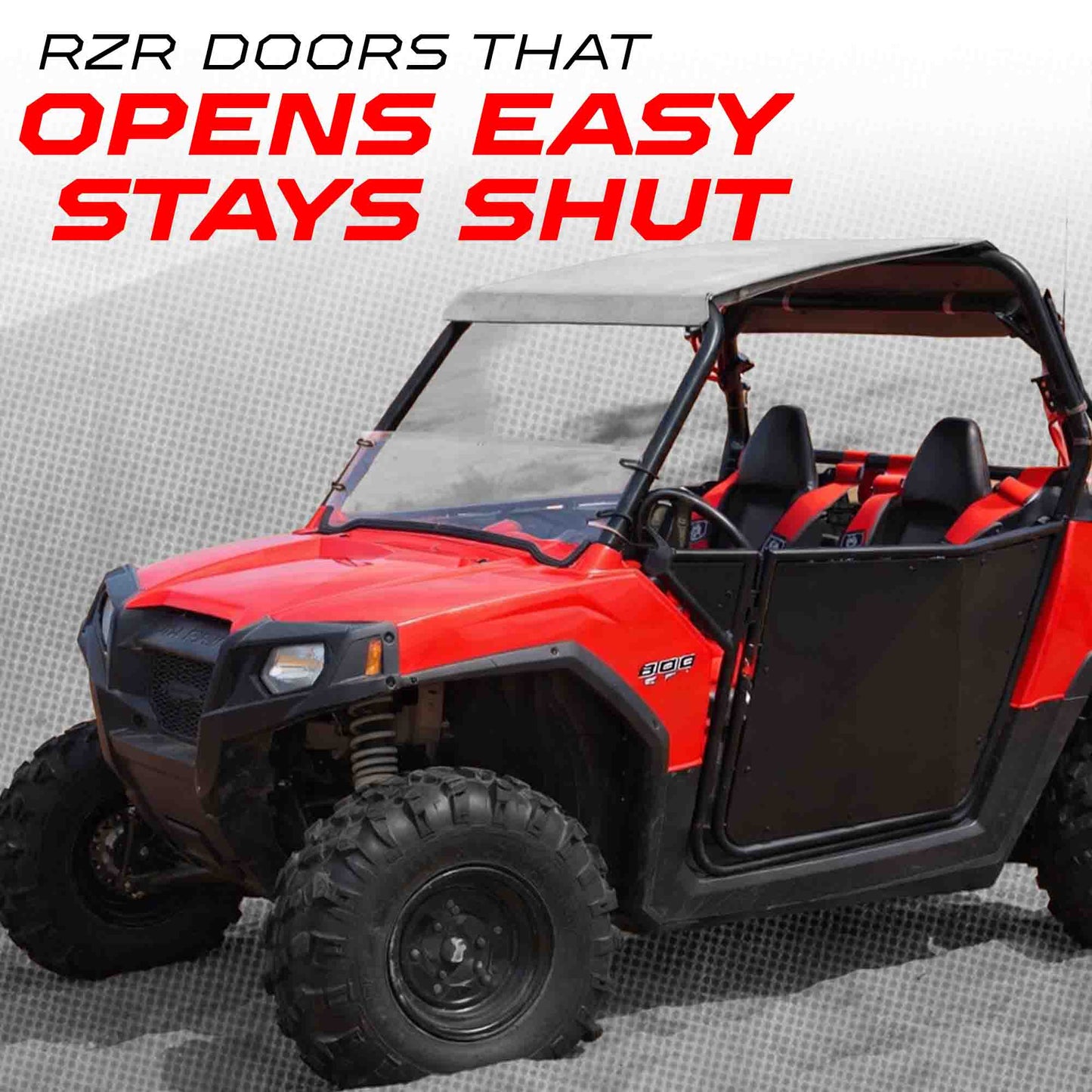 50 Cal RZR Doors Silver on Black