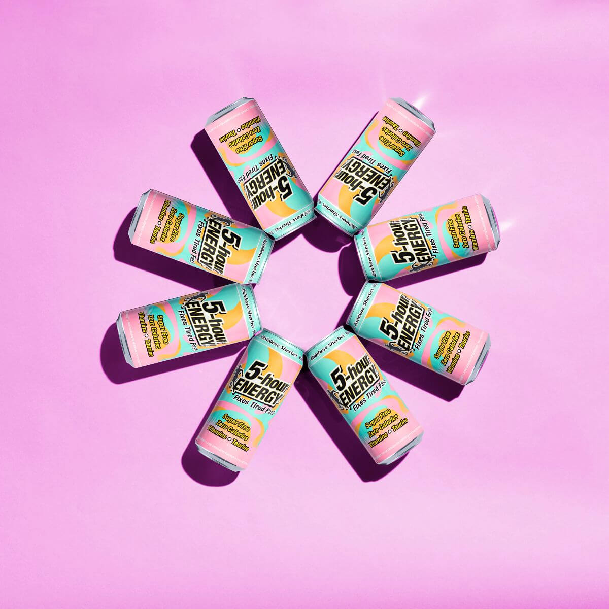 Bebida energética 5-hour ENERGY de fuerza extra con sabor a sorbete de arcoíris, paquete de 12 unidades