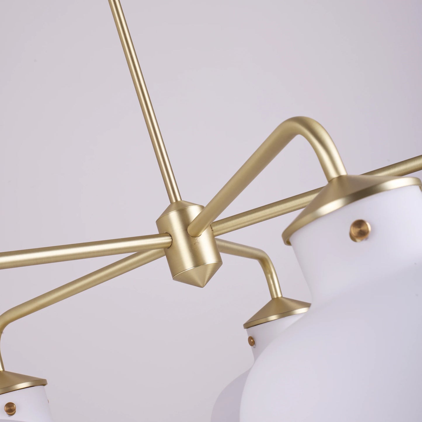 Lámpara de araña moderna de cristal opal Raito