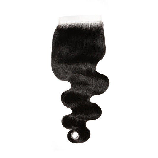 Cierre de encaje HD de cabello humano natural Raw Body Wave 5x5
