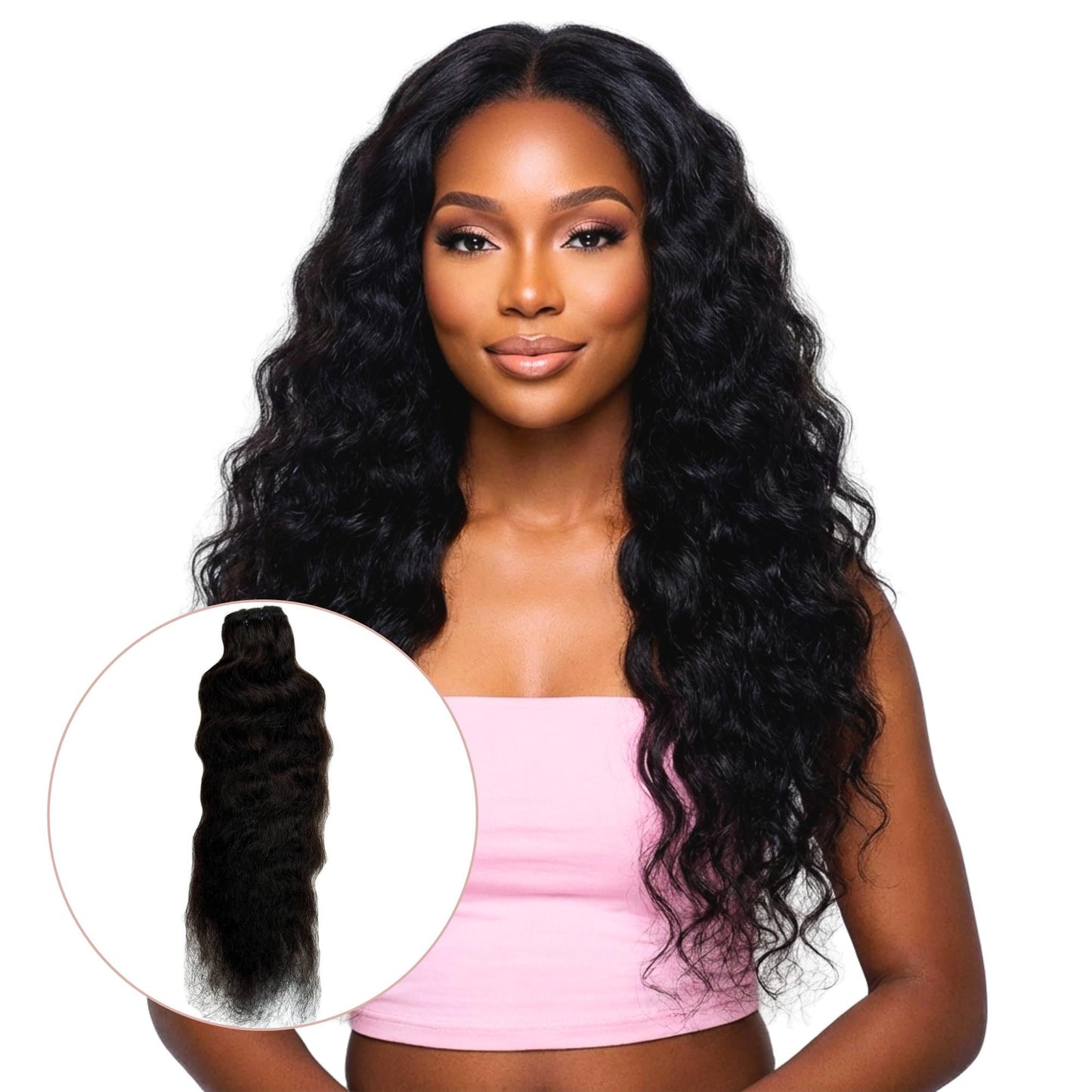 Extensiones de cabello 100% humano rizado hindú sin procesar