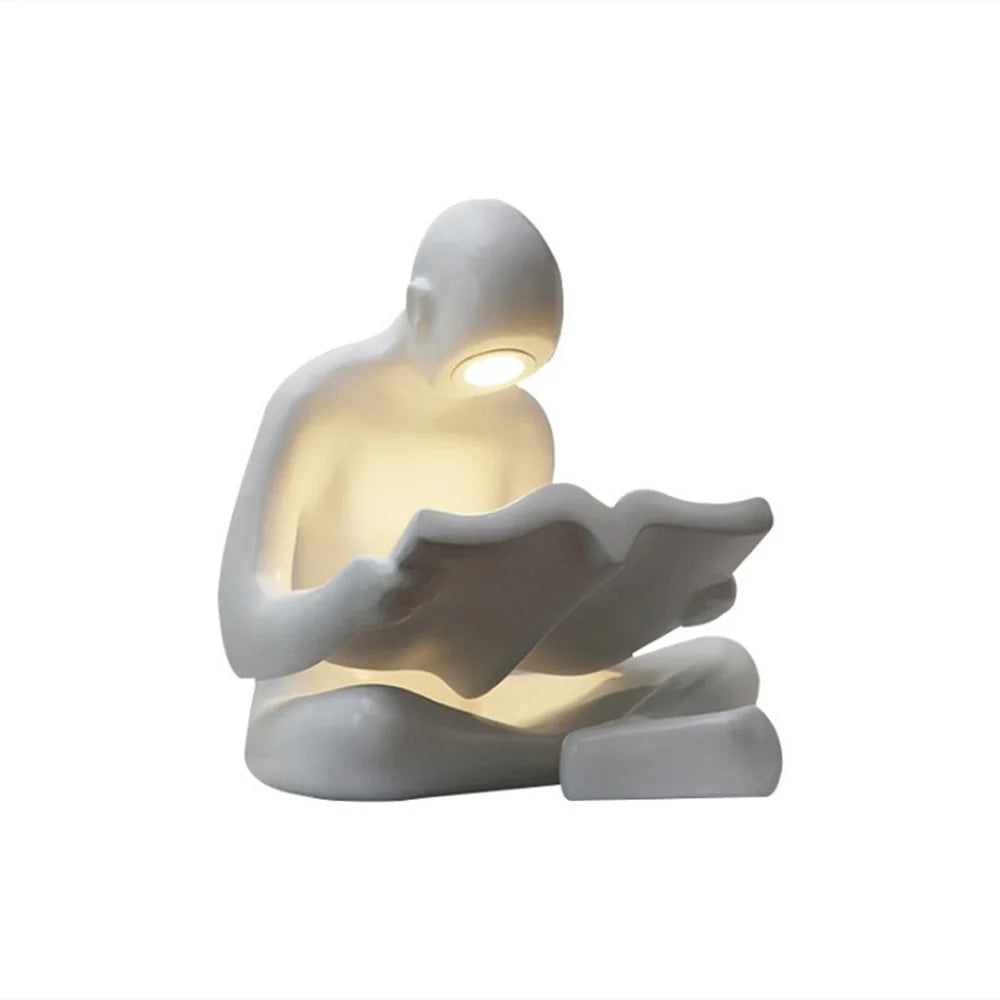 Lámpara de pie Escultura Humana Leyendo