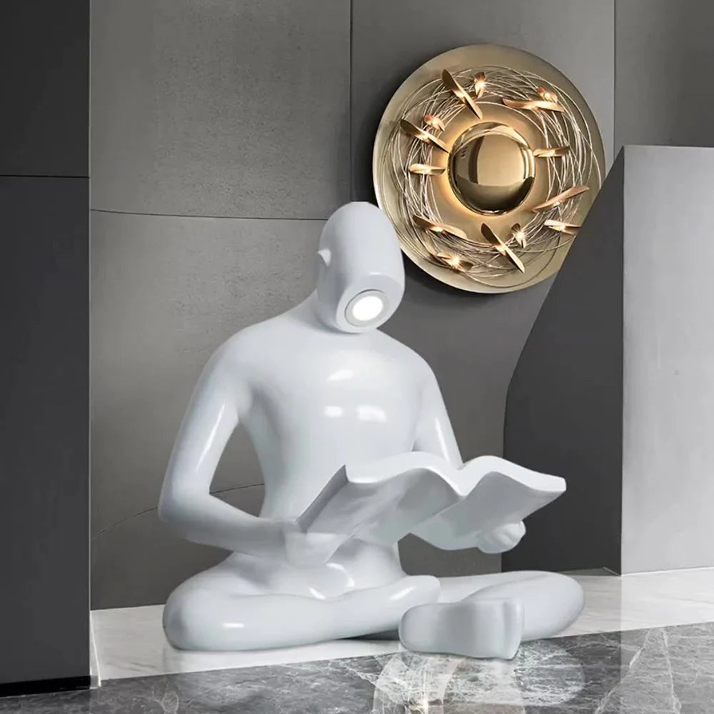 Lámpara de pie Escultura Humana Leyendo