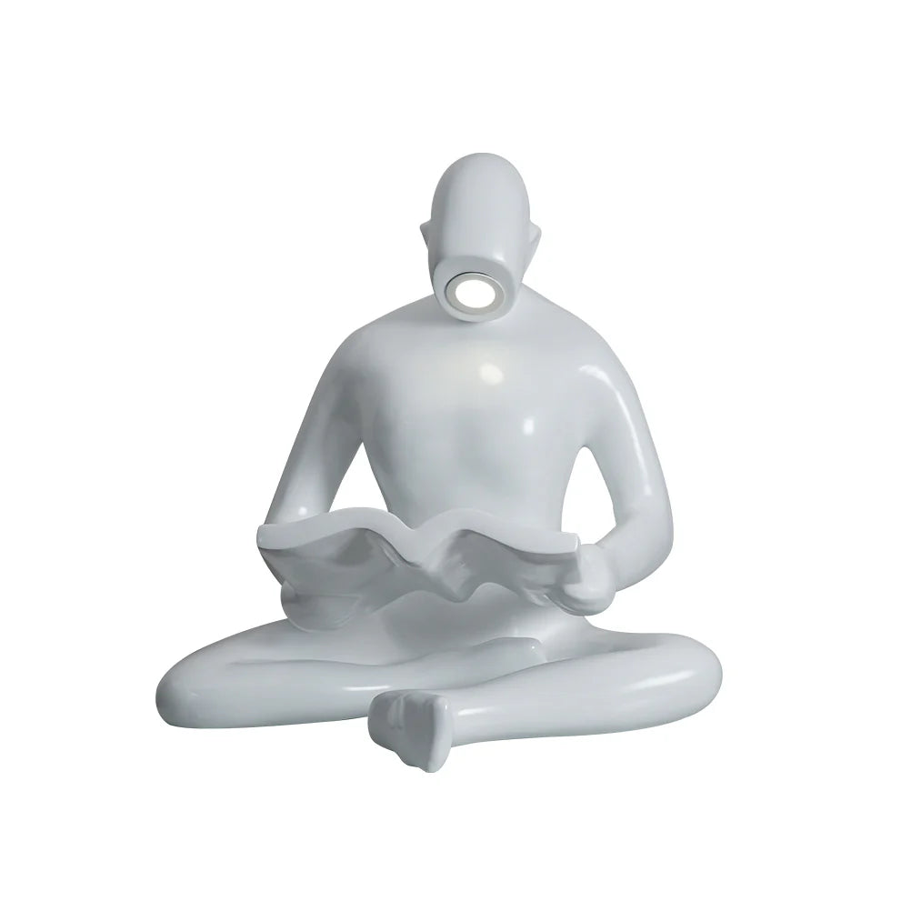 Lámpara de pie Escultura Humana Leyendo
