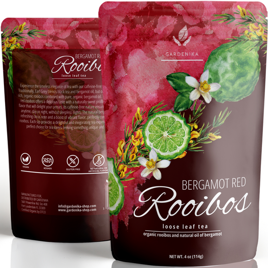 Té Rooibos con Bergamota, Herbal y sin Cafeína - Orgánico y Kosher