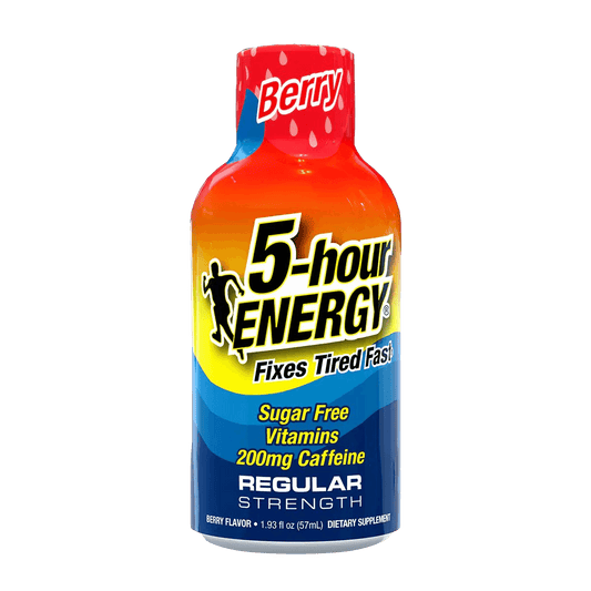 Inyecciones de 5-hour ENERGY de Fuerza Regular, Sabor Frutos Rojos