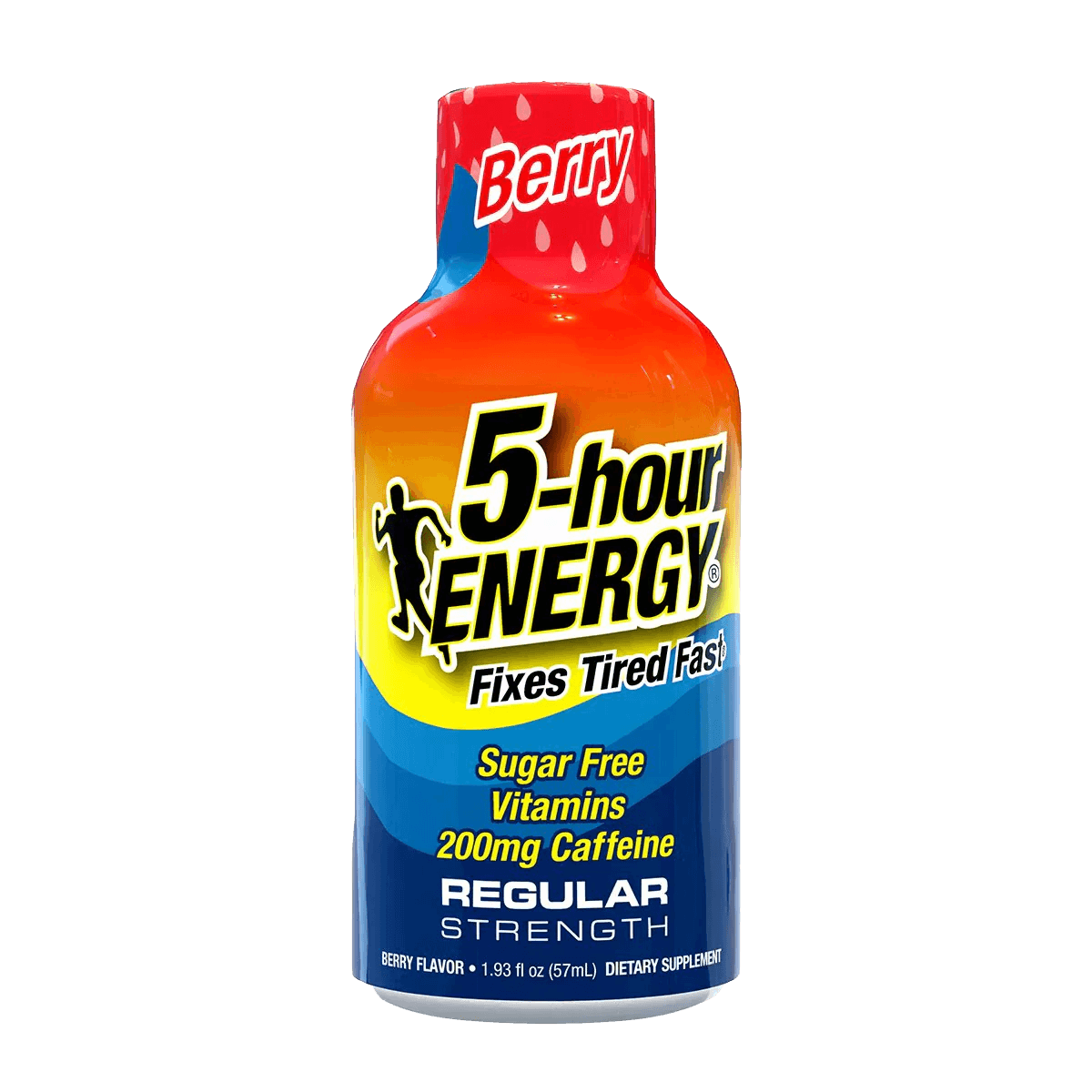 Paquete de 24 Bebidas Energéticas de Fuerza Regular de 5 horas, Sabor Bayas, 57 ml