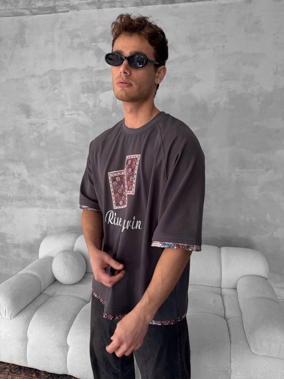 Rise kyrin Graphic Tee - Ethnic Carpet Print Shirt
