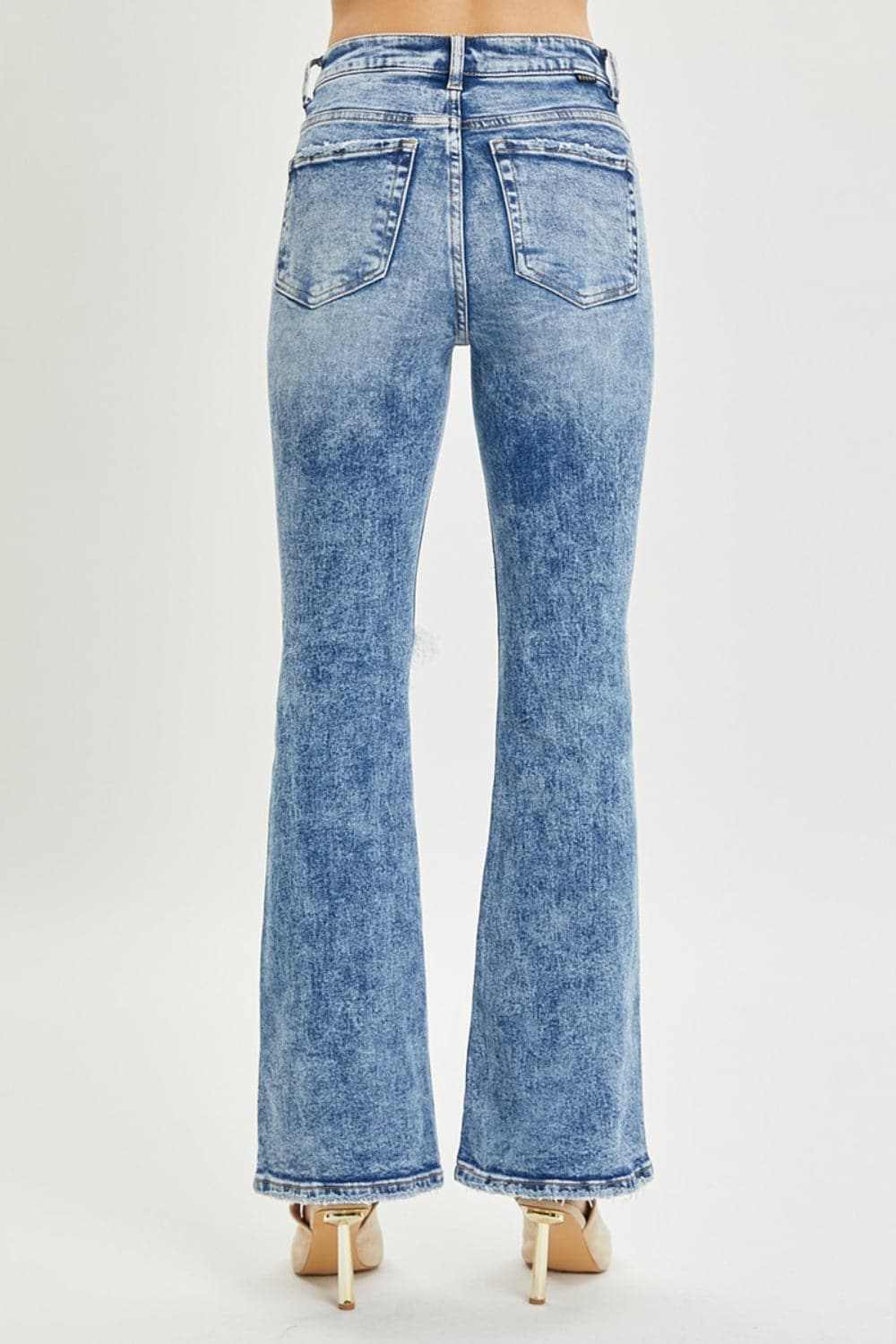 T-Shirts Trendsi High Rise Distressed Flares Women's Jeans: USA Shipped, Trendy