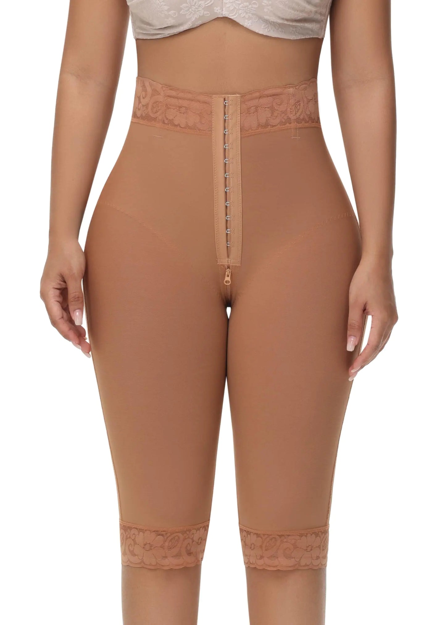 SHAPSHE Womens Compression Leggings High Compression Butt Lifter body Shaper Seamless Tummy Control waist shaper Leggings High Waisted Thigh Slimmer Tummy Shaper with Hook and Eyes Coffee