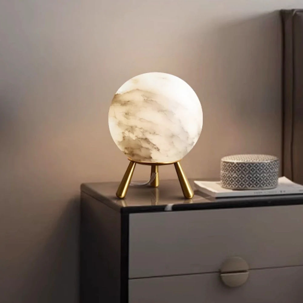 Lámpara de mesa Romi Alabaster