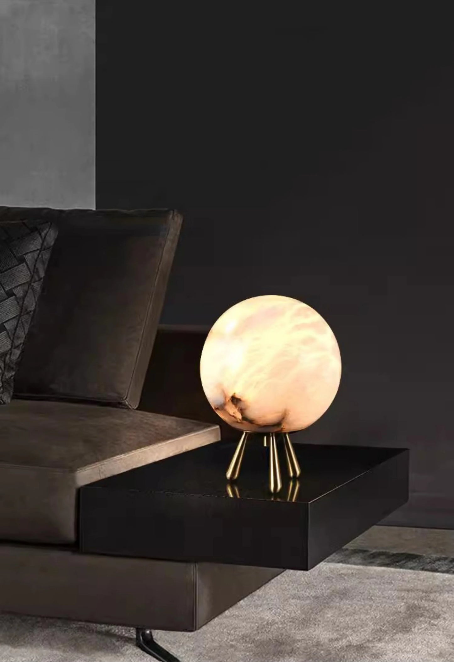 Lámpara de mesa Romi Alabaster