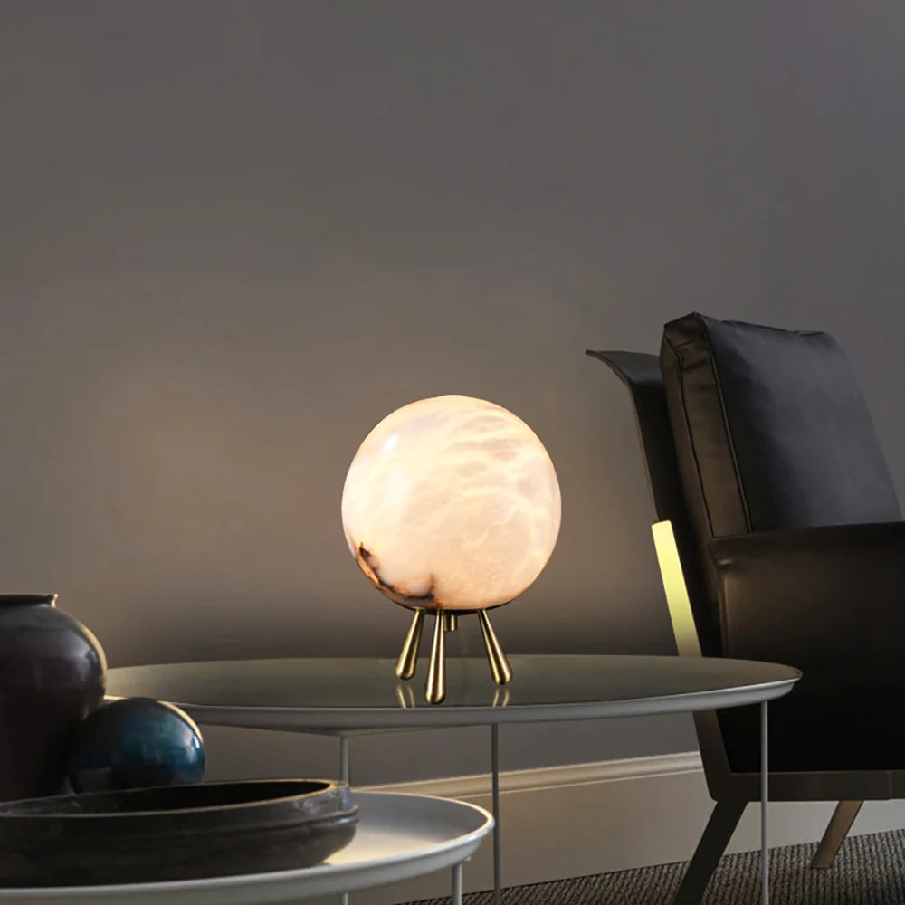 Lámpara de mesa Romi Alabaster