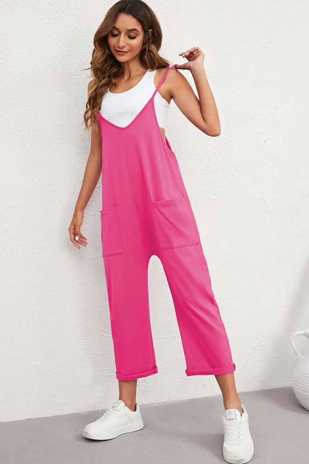 Love Salve Women's Romper With Pockets & Adjustable Straps — Casual Daily Wear