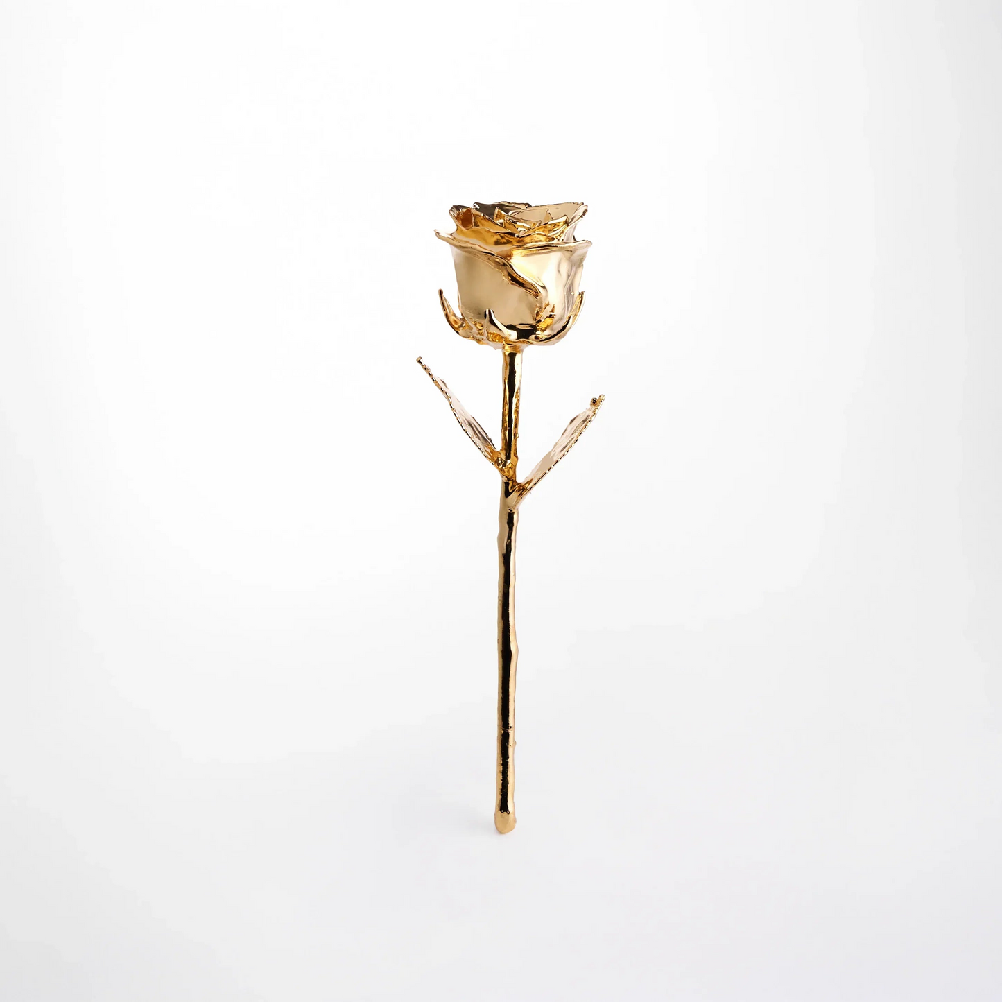 NEW - 3 Gold Dipped Roses 7" - Crimson Velvet Heart Shaped Leather Box