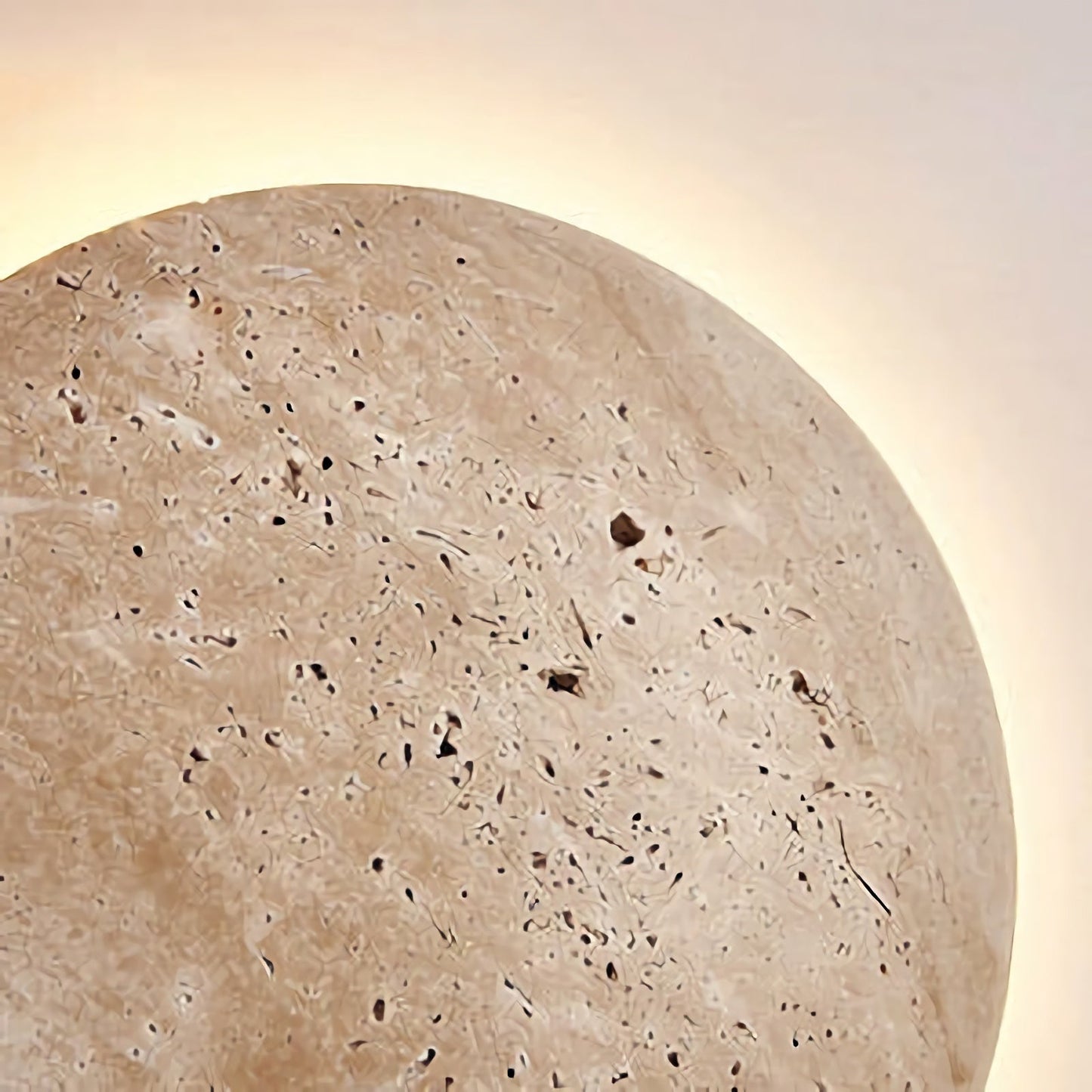 Yellow Travertine Round Wall Lamp