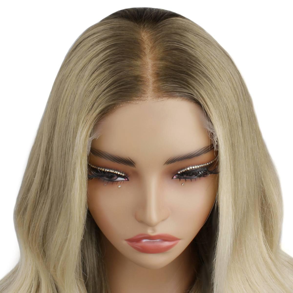 Peluca Ruby sin pegamento, con cierre de encaje HD 5x5, teñida profesionalmente, 100% cabello humano