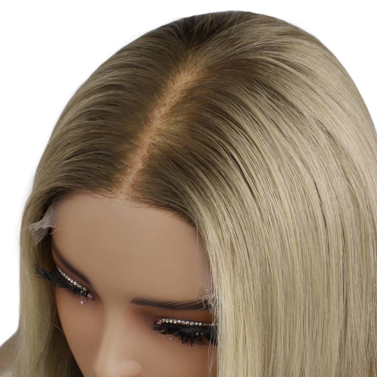 Peluca Ruby sin pegamento, con cierre de encaje HD 5x5, teñida profesionalmente, 100% cabello humano