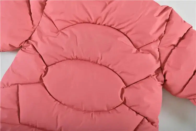 4 Color Big Size Winter Keep Warm Long Style Girls Jacket Teenage Thick Heavy Cold-proof Hooded Windbreaker Coat For Kids