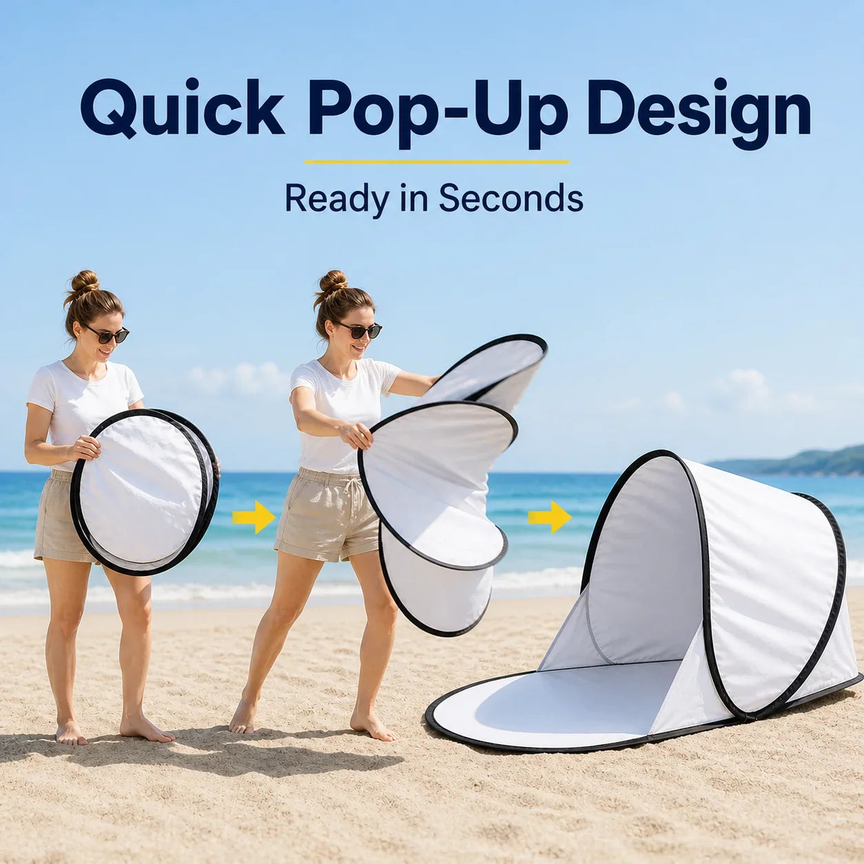 Outdoor tent for single casual use, quick setup in one second,beach sun protection, sunshade, camping, sunbathing