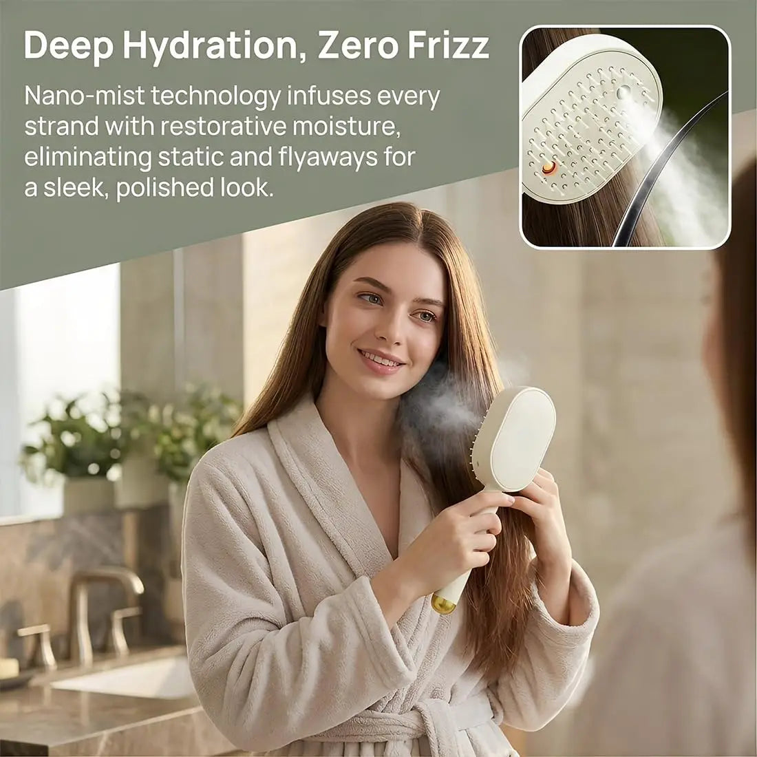 Hot Electric Steam Comb With Spray Massage Function Reduces Frizz Prevents Static Electricity Hair Styling Tool 2026