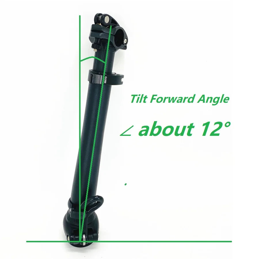 Litepro 412 E-Bike Electric Folding Bike Stem Outward/Right Folding Double Section Adjustable Stem 25.4mm Handlebar 28.6mm Fork