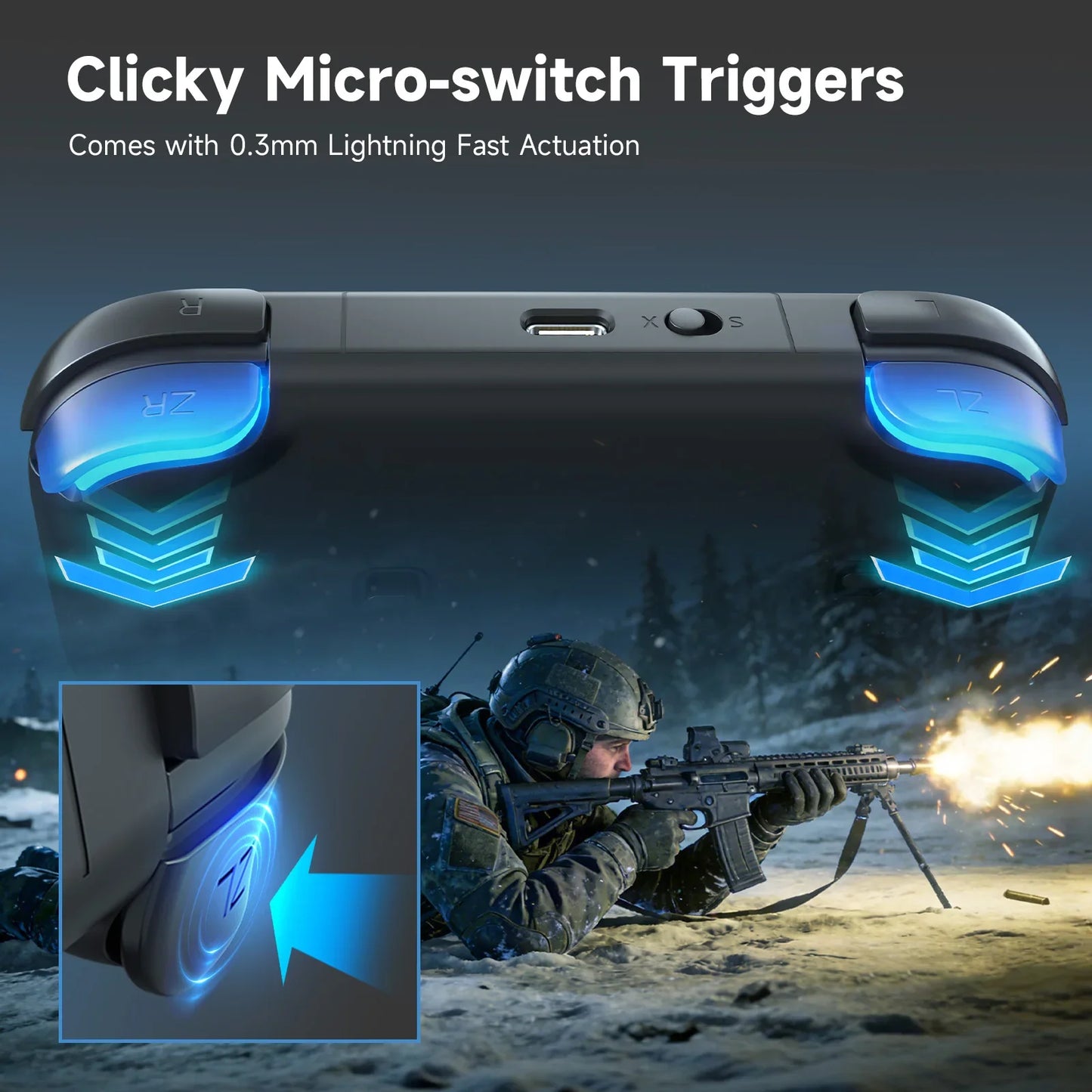 AceGamer Pocket Game Controller Portable Hall Joysticks 1000Hz Bluetooth Gamepad for Switch/Switch2/Android/iOS/PC/Steamdeck