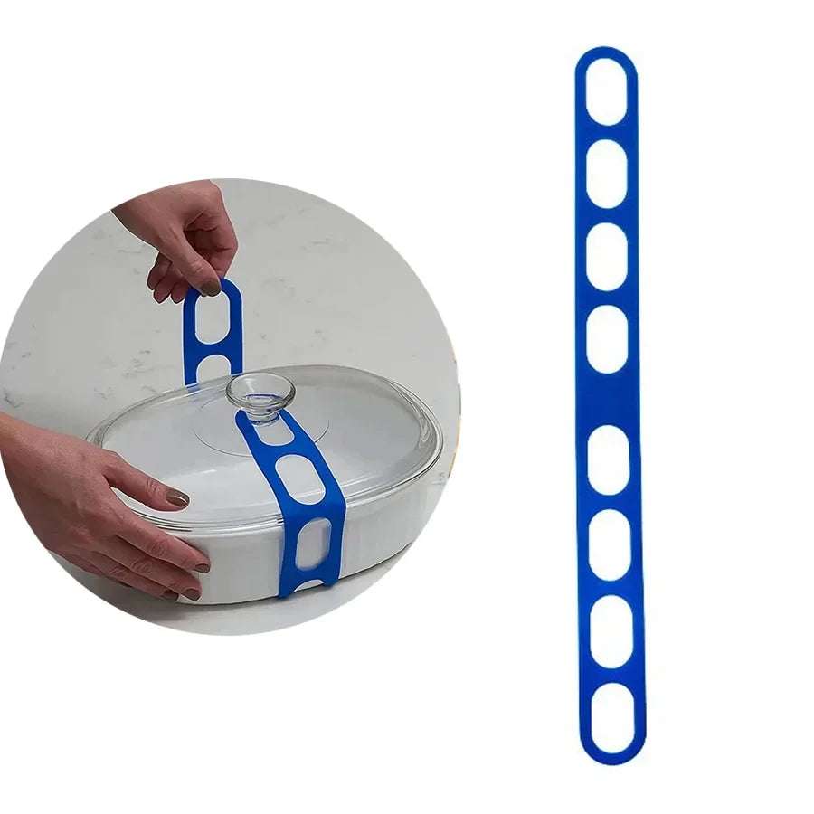 Silicone Lid Strap Reusable Universal Lid Fixing Belt Elastic Band  Outdoor Camping Camping Cookware Camping Equipment