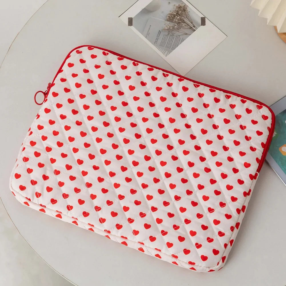 11/13/15 Inch Laptop Sleeve Quilted Laptop Bag Coquette Floral Laptop