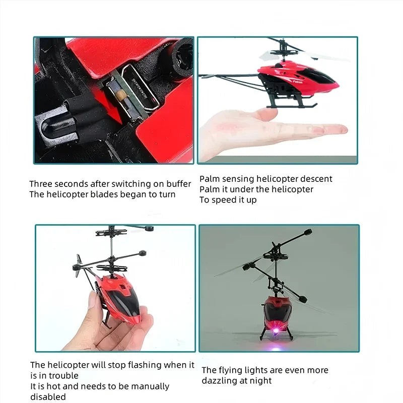 Mini Drone Rechargeable Mini RC Drone Remote Safe Fall-resistant RC Helicopters Drone Children Toys（No Remote Control Battery)