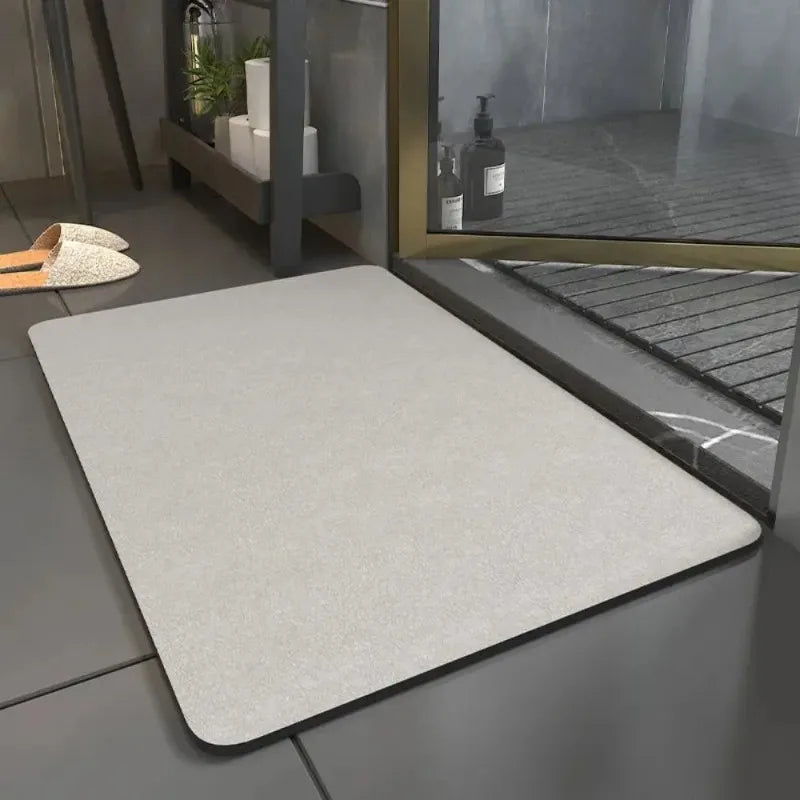 Summer Simple Solid Colour Diatomite Floor Mat Non-Slip Kitchen Entrance Bathroom Bathroom Carpet Home Decoration