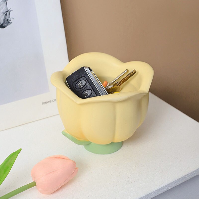 Caja para guardar flores en tonos pastel