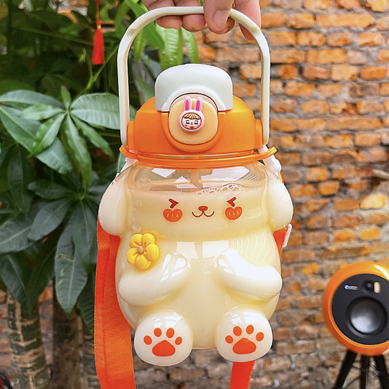 Botella de agua transparente para conejos