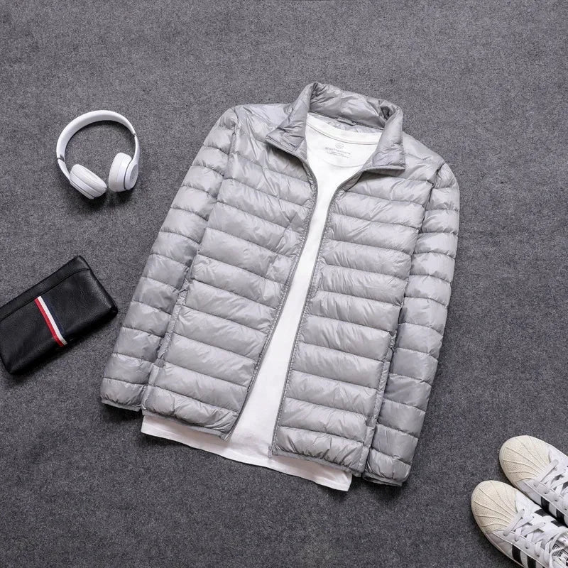 Men's Ultra Light Down Jacket 2024 New Arrivals Spring Winter Feather Ultralight Packable Casual Classic Puffer Coats Men Jacket