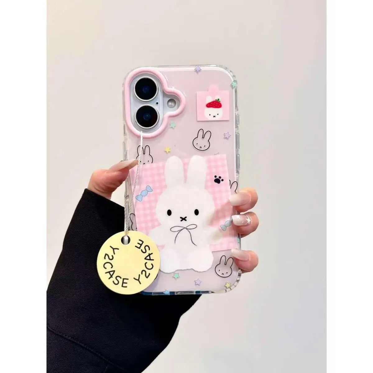 Miffy Kawaii Cartoon Mobile Phone Case Cute Anime Rabbit Pendant Phone Case Suitable For iPhone