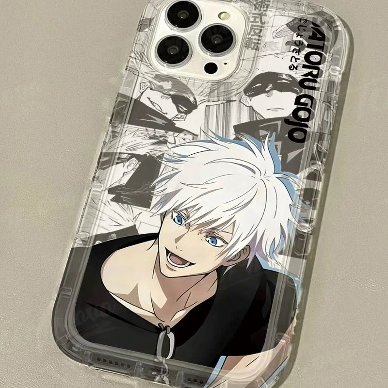 Silicone Protective Phone Case for iPhone 15 14 13 12 11 Pro Max XR XS X 8 7 6 6S Plus SE 2020 Jujutsu Kaisen Gojo Satoru Cover