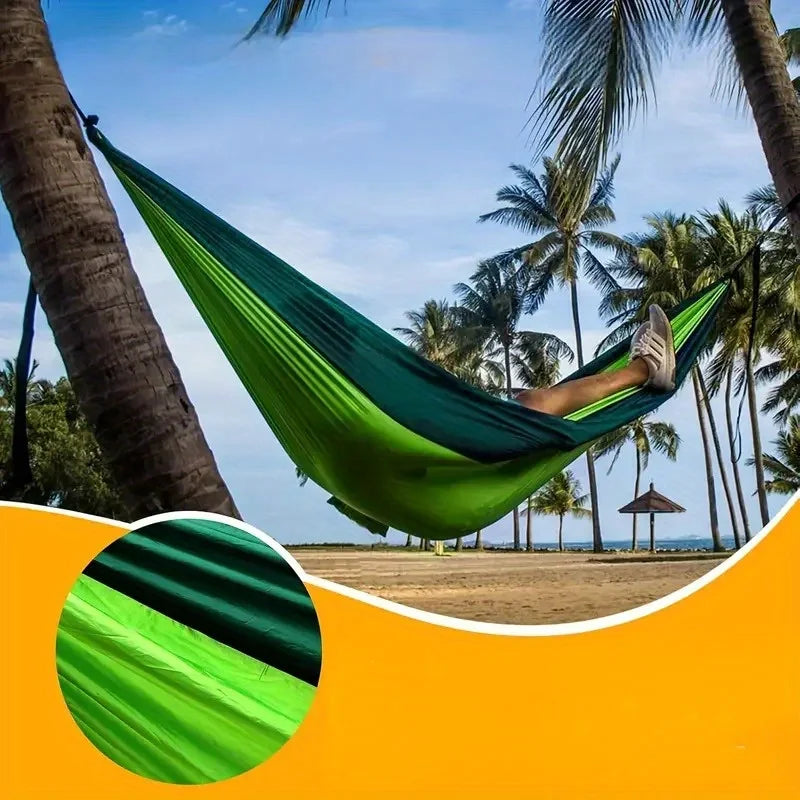 Lightweight travel hammock, 661lbs load, breathable & fast-drying.Includes 2 buckles + 2 nylon straps.Indoor/outdoor garden use.